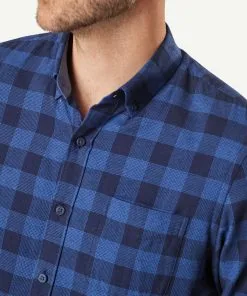 Gazman Tailored Brushed Check Long Sleeve Shirt - Midnight 10 Gazman Tailored Brushed Check Long Sleeve Shirt - Midnight -Cheap Gazman Store 4 44553