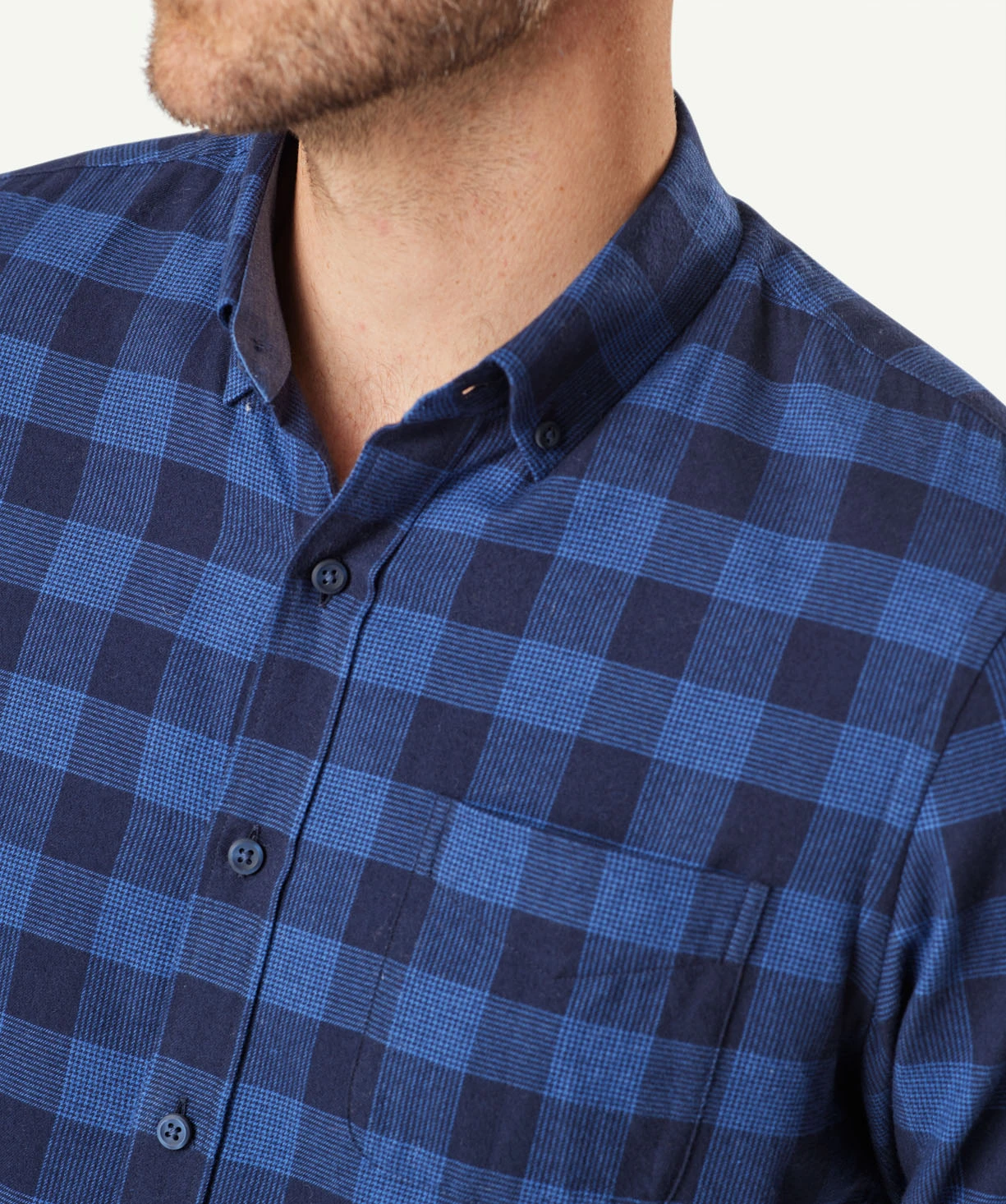 Gazman Tailored Brushed Check Long Sleeve Shirt - Midnight 6 Gazman Tailored Brushed Check Long Sleeve Shirt - Midnight - Image 4