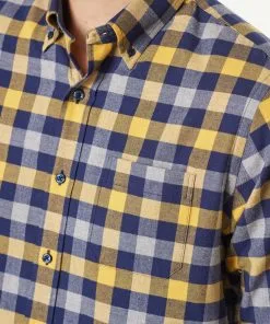 Gazman Brushed Twill Box Check Long Sleeve Shirt - Golden Yellow 11 Gazman Brushed Twill Box Check Long Sleeve Shirt - Golden Yellow -Cheap Gazman Store 4 44608
