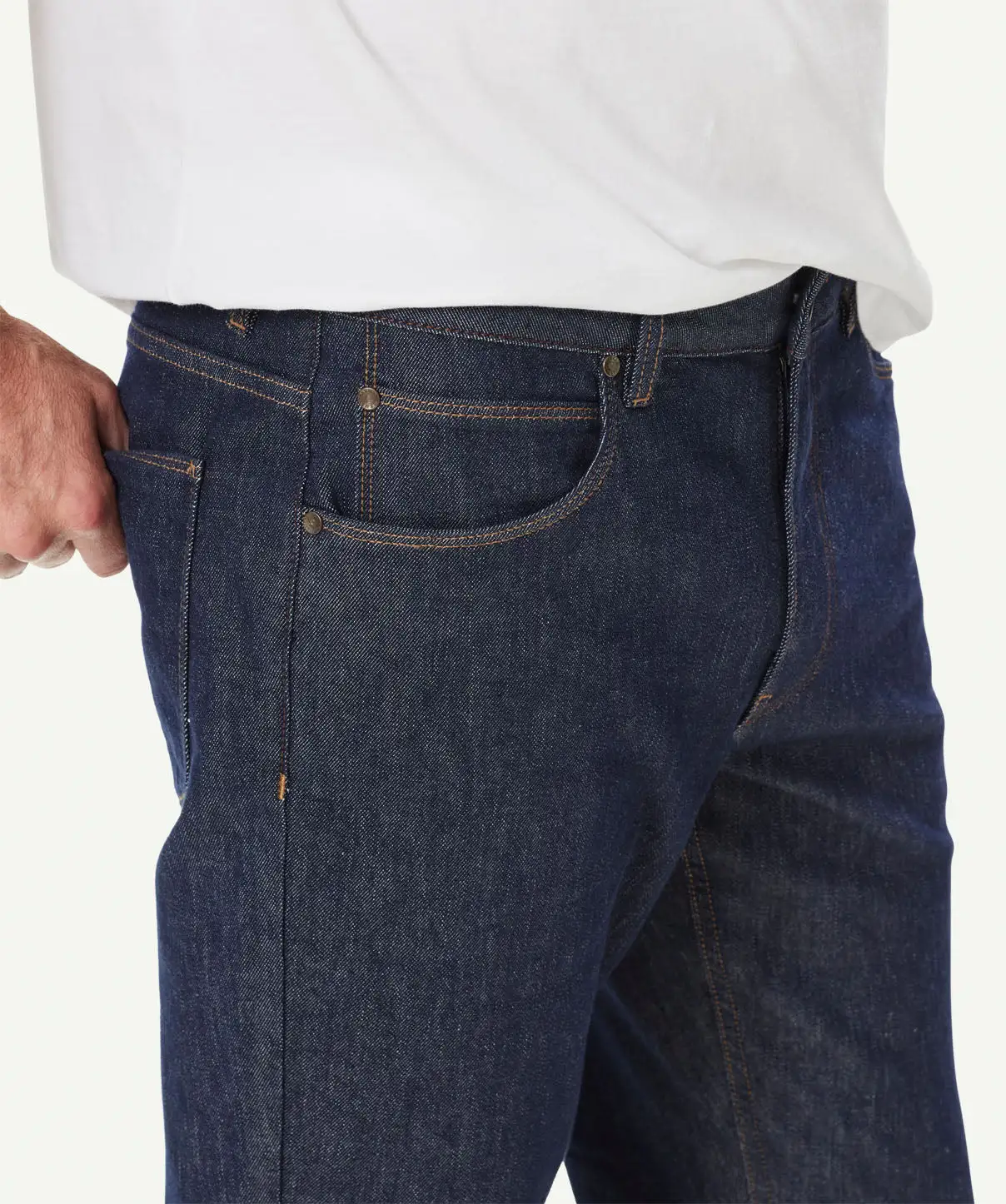 Gazman Colourstay Modern Fit Jeans - Raw Rinse 6 Gazman Colourstay Modern Fit Jeans - Raw Rinse - Image 4