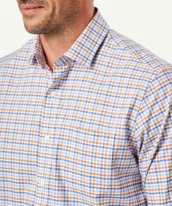 Gazman Easy Care Multi Check Long Sleeve Shirt - Blue -Cheap Gazman Store 4 46068