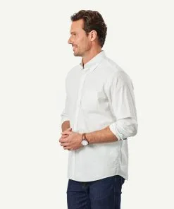 Gazman Casual Leaf Print Long Sleeve Shirt - Sage -Cheap Gazman Store 4 46134