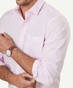 Gazman Easy Care Feather Stripe Long Sleeve Shirt - Pink -Cheap Gazman Store 4 46918