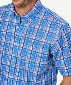 Gazman Casual Slub Multi Check Short Sleeve Shirt - Multi Check -Cheap Gazman Store 4 47402