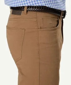 Gazman Modern Stretch 5 Pocket Pants - Tan -Cheap Gazman Store 4 48390