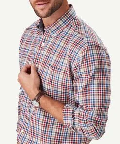 Gazman Easy Care Herringbone Check Long Sleeve Shirt - Multi Check -Cheap Gazman Store 4 48517