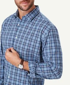 Gazman Casual Plaid Check Long Sleeve Shirt - Steel -Cheap Gazman Store 4 48584