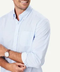 Gazman Casual Geo Print Long Sleeve Shirt - Pale Blue 10 Gazman Casual Geo Print Long Sleeve Shirt - Pale Blue -Cheap Gazman Store 4 48626