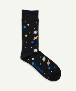 Gazman Non Tight Galaxy Sock - Black -Cheap Gazman Store 4 48688