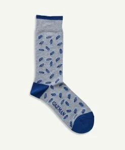 Gazman Non Tight Fish Bone Sock - Grey Marle -Cheap Gazman Store 4 48704