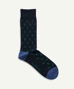 Gazman Non Tight Polka Dot Sock - Navy -Cheap Gazman Store 4 48720