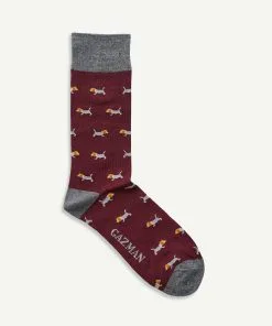 Gazman Non Tight Beagle Sock - Merlot -Cheap Gazman Store 4 48724