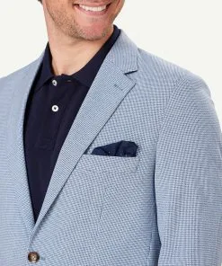 Gazman Performance Houndstooth Sports Jacket - Blue -Cheap Gazman Store 4 48797