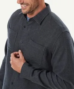 Gazman Brushed Overshirt - Charcoal -Cheap Gazman Store 4 49961