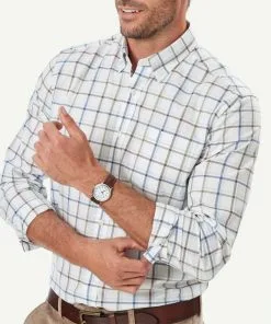 Gazman Easy Care Oxford Check Long Sleeve Shirt - White 10 Gazman Easy Care Oxford Check Long Sleeve Shirt - White -Cheap Gazman Store 4 49993