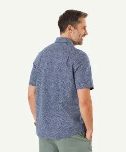 Gazman Wave Print Short Sleeve Shirt - Navy -Cheap Gazman Store 4 148a7010 3d4c 47ba afeb 9e57cd6922a6