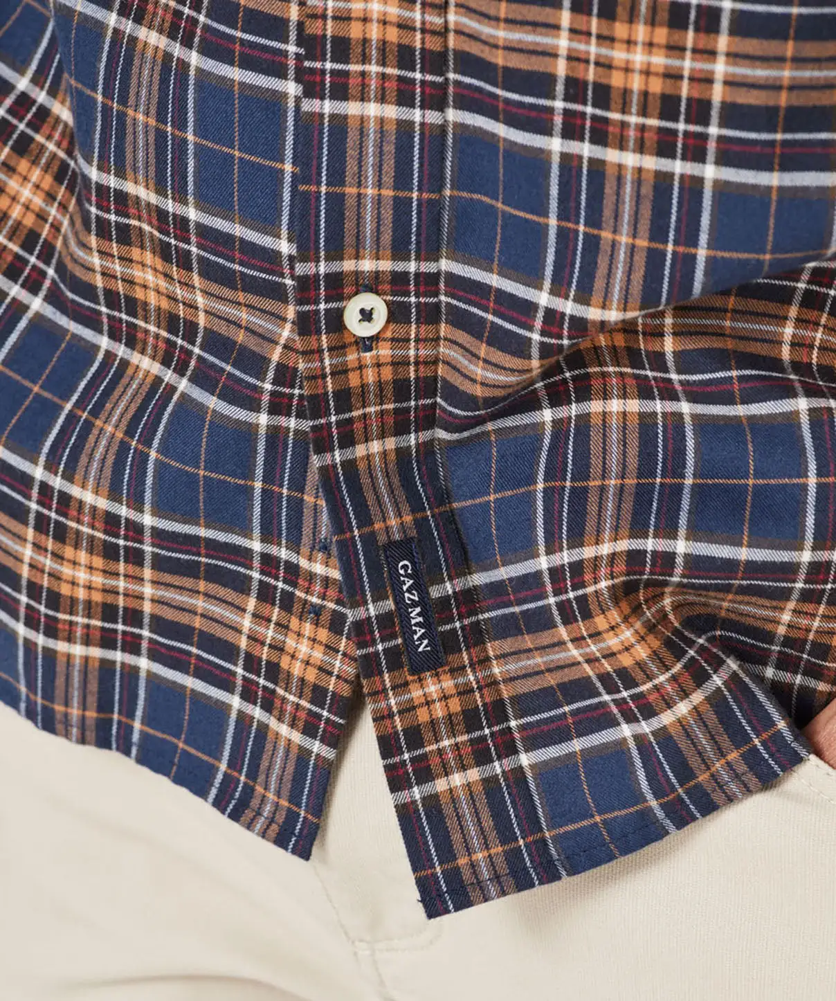 Gazman Brushed Multi Twill Check Long Sleeve Shirt - Multi Check 6 Gazman Brushed Multi Twill Check Long Sleeve Shirt - Multi Check - Image 4