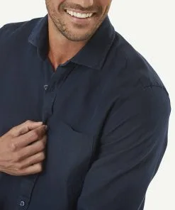 Gazman Pure Linen Plain Long Sleeve Shirt - Dark Navy 9 Gazman Pure Linen Plain Long Sleeve Shirt - Dark Navy -Cheap Gazman Store 4 242e0a5d 13d7 44d3 88c6 90b6ab486505