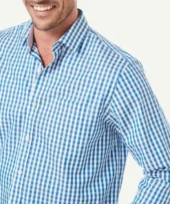 Gazman Wrinkle Free Oxford Gingham Long Sleeve Shirt - Blue -Cheap Gazman Store 4 2ef7ae55 696b 43d3 83d8 043be82d0cbc
