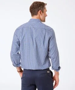 Gazman Easy Care Twill Check Shirt - Navy -Cheap Gazman Store 4 3606f4c7 7796 4f95 82e8 978e87fdfc33