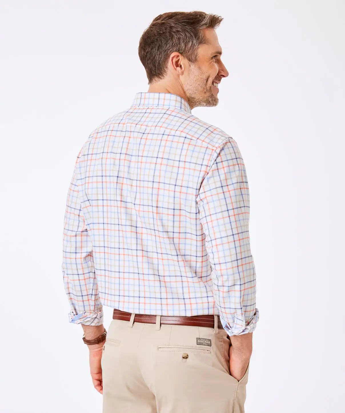 Gazman Tailored Fit Easy Care Check Shirt - Multi Check 5 Gazman Tailored Fit Easy Care Check Shirt - Multi Check - Image 3