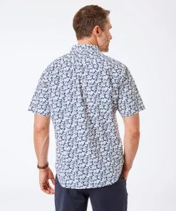 Gazman Casual Floral Print Short Sleeve Shirt - Navy -Cheap Gazman Store 4 4d4bbcd3 9c2c 4799 98d4 843911fcf238