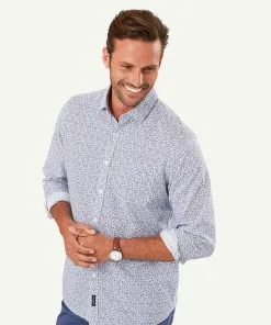 Gazman Cotton Linen Floral Printed Long Sleeve Shirt - Navy -Cheap Gazman Store 4 54ae310d df17 4291 8a30 6b1a27962cfe