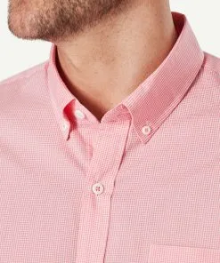 Gazman Tailored Featherweight Gingham Long Sleeve Shirt - Flamingo -Cheap Gazman Store 4 7f34e15e 9814 43c4 9f51 5870e7306468
