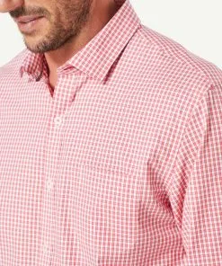 Gazman Tailored Easy Care Check Long Sleeve Shirt - RED -Cheap Gazman Store 4 8cb90ba7 59eb 4cb0 9060 d2c3e709b80a