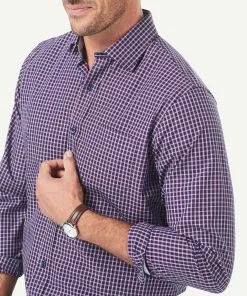 Gazman Easy Care Poplin Check Shirt - Navy/Red -Cheap Gazman Store 4 96ef62ed fb59 4a2f 80fc 956384bd79b6