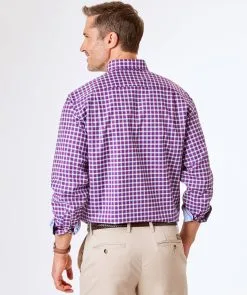 Gazman Easy Care Herringbone Check Shirt - Grape -Cheap Gazman Store 4 b6de47da 772f 441e 91a0 64c9bcb9cac0