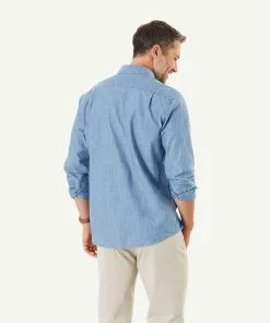 Gazman True Indigo Chambray Shirt - Denim -Cheap Gazman Store 4 bccb8d94 7f0f 4240 8a4d b07b818ff55f
