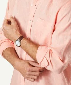 Gazman Linen Plain Long Sleeve Shirt - Guava -Cheap Gazman Store 4 c8805119 4191 4b65 a2ef fbecbaf09e57