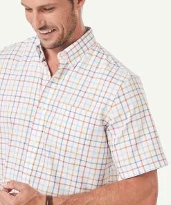 Gazman Easy Care Oxford Check Short Sleeve Shirt - Multi Check -Cheap Gazman Store 4 e59587fc 8753 49ad aa42 baf08e4c27b1