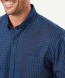 Gazman Tailored Easy Care Check Long Sleeve Shirt - Navy -Cheap Gazman Store 4 ef0256c8 5a8a 458a 9efc 60acc2fbc3d3