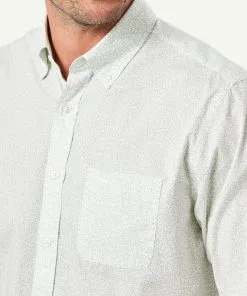 Gazman Casual Leaf Print Long Sleeve Shirt - Sage -Cheap Gazman Store 5 46135