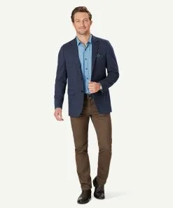 Gazman Stretch Houndstooth Sports Jacket - Navy -Cheap Gazman Store 5 48813