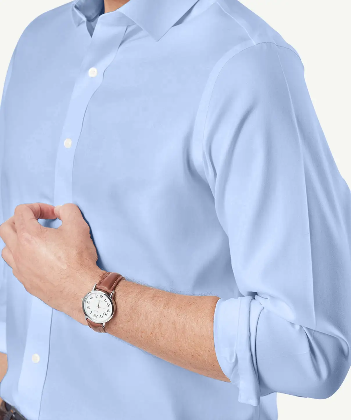 Gazman Easy Care Plain Oxford Shirt - Blue 7 Gazman Easy Care Plain Oxford Shirt - Blue - Image 5