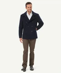 Gazman Richmond Wool Peacoat - Dark Navy -Cheap Gazman Store 5 49709