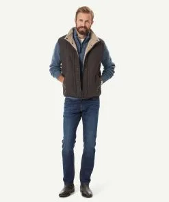 Gazman Reversible Quilted Sherpa Vest - Chocolate -Cheap Gazman Store 5 50054