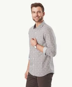 Gazman Tailored Casual Floral Print Long Sleeve Shirt - Autumn -Cheap Gazman Store 6 42860