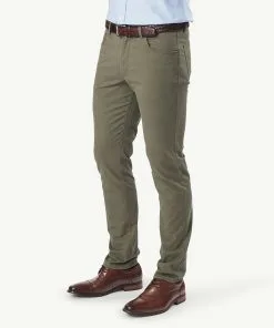 Gazman Modern Stretch 5 Pocket Pants - Army -Cheap Gazman Store 6 43078