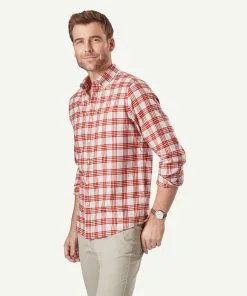 Gazman Brushed Twill Long Sleeve Shirt - Orange -Cheap Gazman Store 6 44504