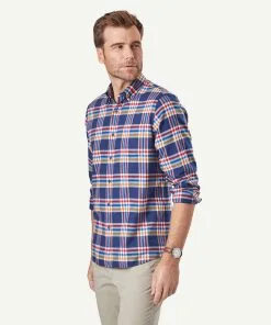 Gazman Brushed Herringbone Check Long Sleeve Shirt - Multi Check -Cheap Gazman Store 6 44514