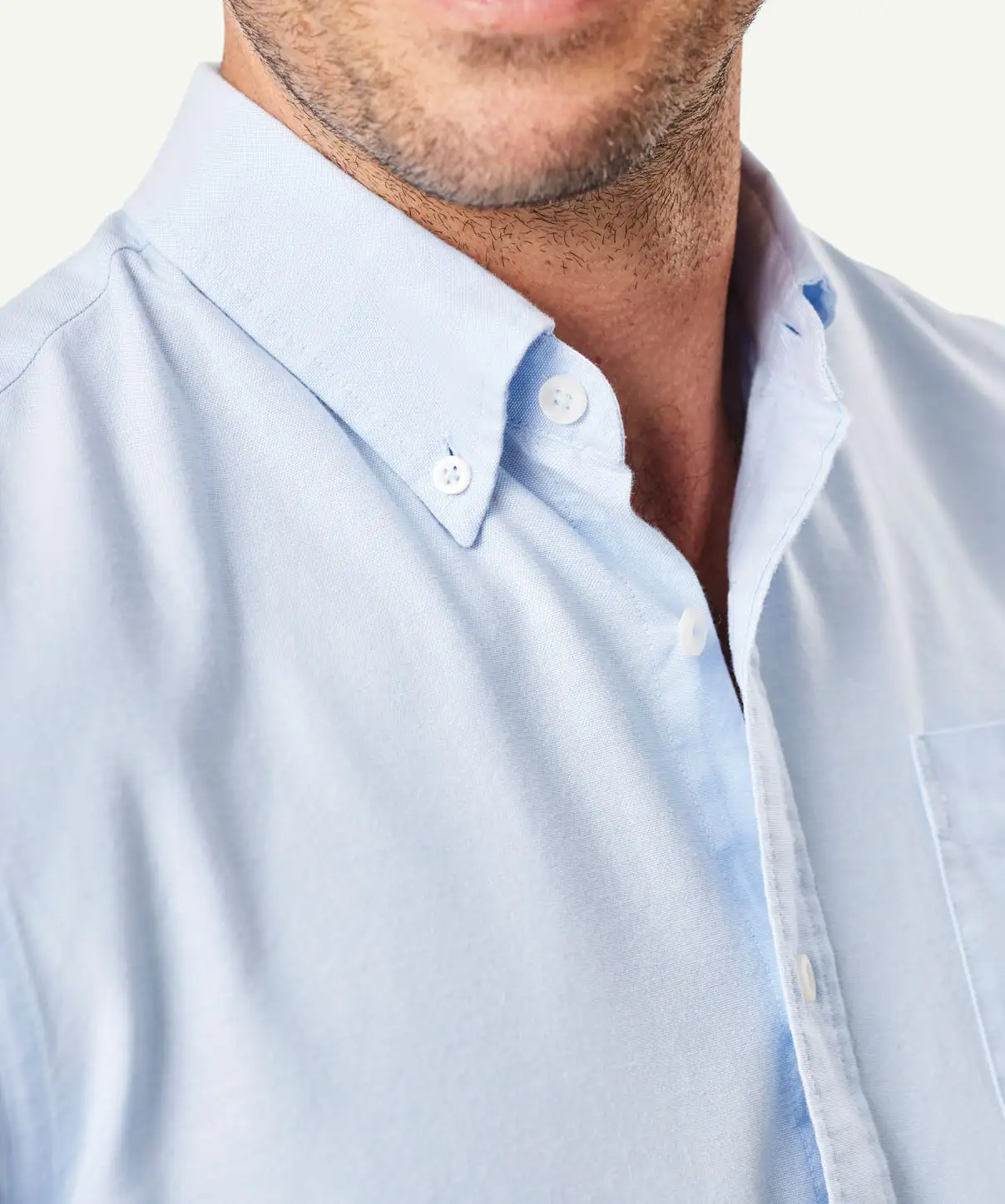 Gazman Plain Casual Oxford Long Sleeve Shirt - Sky Blue 8 Gazman Plain Casual Oxford Long Sleeve Shirt - Sky Blue - Image 6