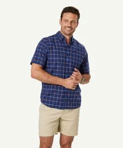 Gazman Casual Madras Check Short Sleeve Shirt - Navy -Cheap Gazman Store 6 46394 7782ce41 6efc 48c1 88db 3efaba481401