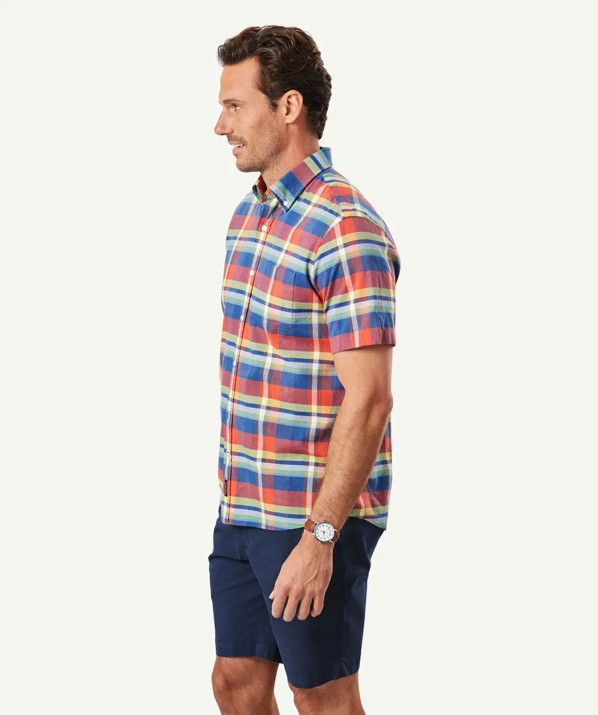 Gazman Casual Multi Check Short Sleeve Shirt - Multi Check 7 Gazman Casual Multi Check Short Sleeve Shirt - Multi Check - Image 5