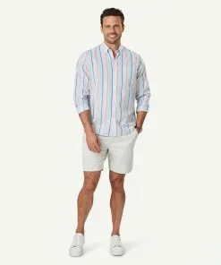 Gazman Casual Madras Stripe Long Sleeve Shirt - Multi Stripe -Cheap Gazman Store 6 46946