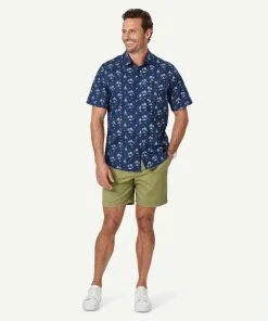 Gazman Casual Island Print Short Sleeve Shirt - Midnight -Cheap Gazman Store 6 47324
