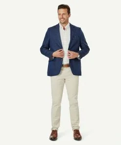 Gazman Linen Herringbone Sports Jacket - Indigo -Cheap Gazman Store 6 47499